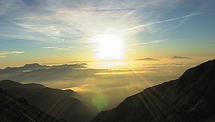 白馬岳からの朝日